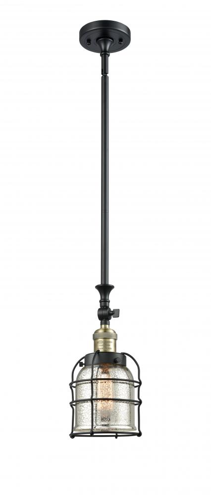 Bell Cage - 1 Light - 6 inch - Black Antique Brass - Stem Hung - Mini Pendant