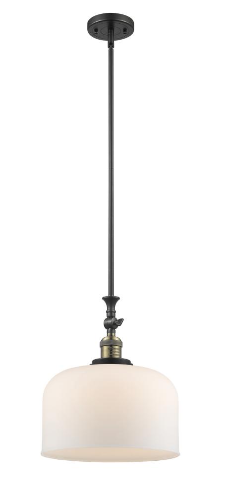 Bell - 1 Light - 12 inch - Black Antique Brass - Stem Hung - Mini Pendant