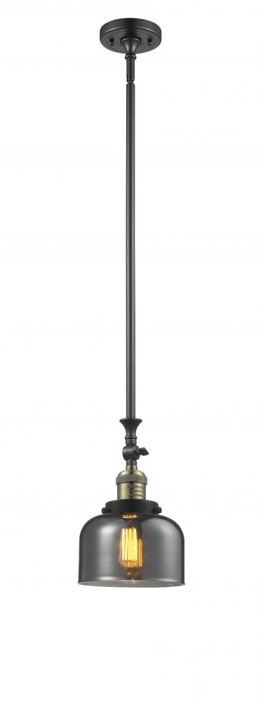 Bell - 1 Light - 8 inch - Black Antique Brass - Stem Hung - Mini Pendant