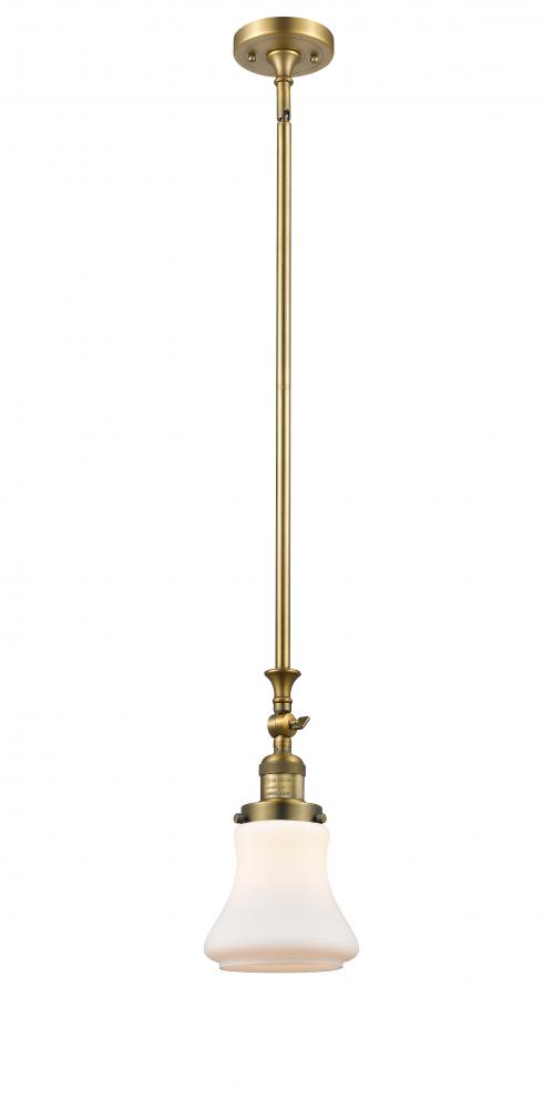 Bellmont - 1 Light - 6 inch - Brushed Brass - Stem Hung - Mini Pendant