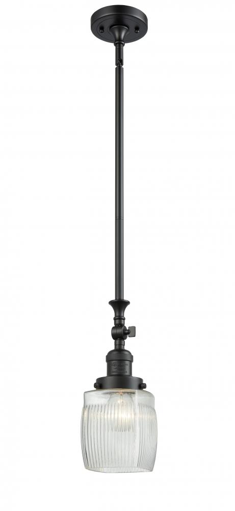 Colton - 1 Light - 6 inch - Matte Black - Stem Hung - Mini Pendant