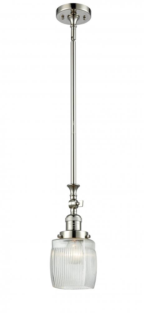 Colton - 1 Light - 6 inch - Polished Nickel - Stem Hung - Mini Pendant