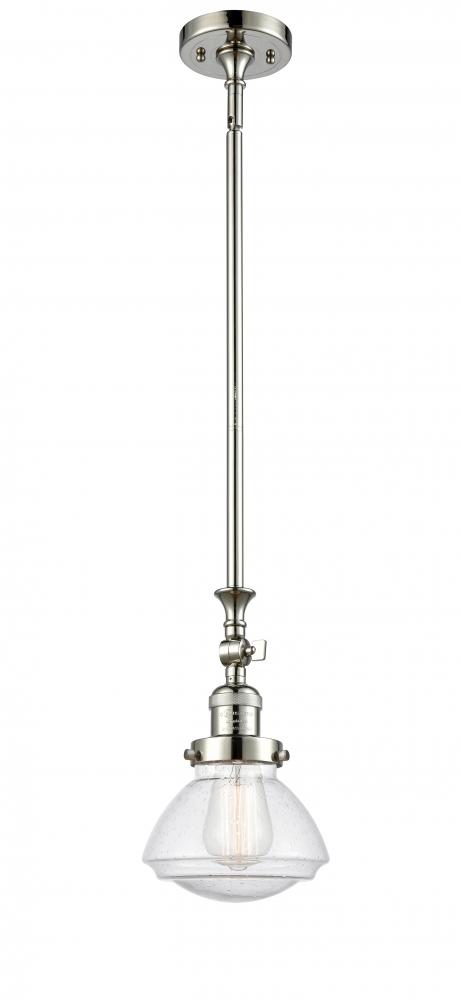 Olean - 1 Light - 7 inch - Polished Nickel - Stem Hung - Mini Pendant