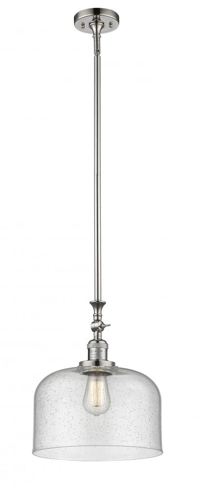 Bell - 1 Light - 12 inch - Polished Nickel - Stem Hung - Mini Pendant