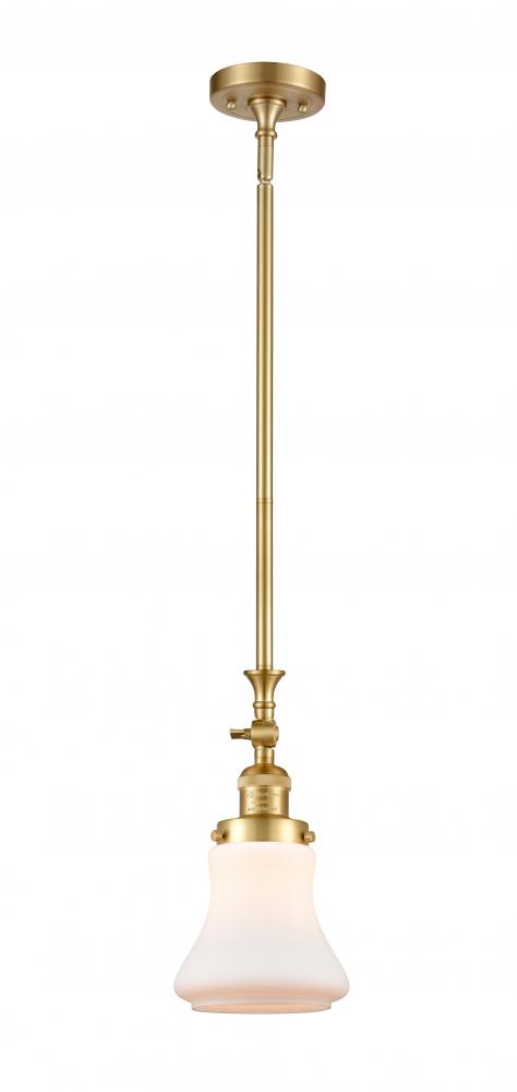 Bellmont - 1 Light - 6 inch - Satin Gold - Stem Hung - Mini Pendant