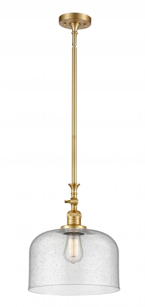 Bell - 1 Light - 12 inch - Satin Gold - Stem Hung - Mini Pendant