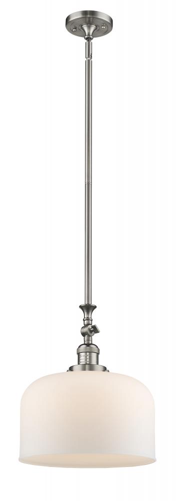 Bell - 1 Light - 12 inch - Brushed Satin Nickel - Stem Hung - Mini Pendant