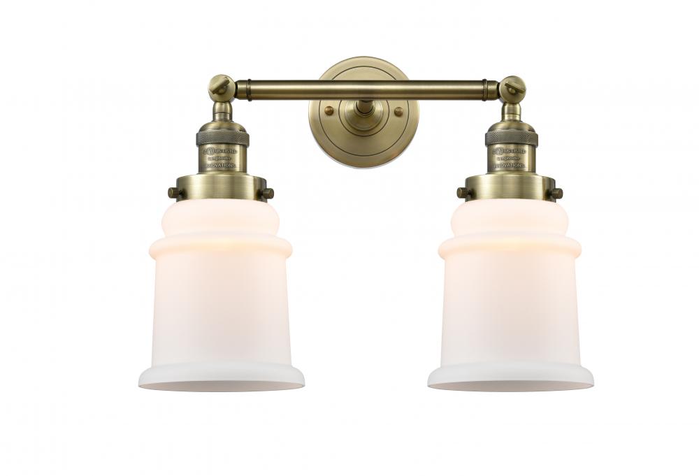 Canton - 2 Light - 17 inch - Antique Brass - Bath Vanity Light