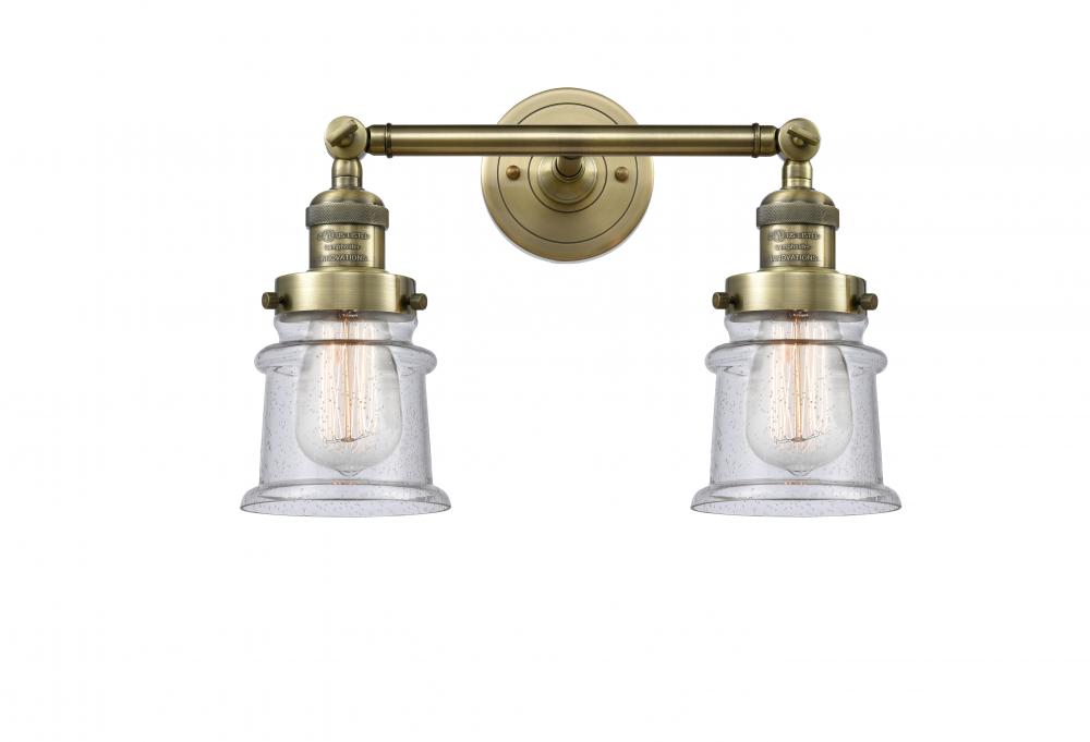 Canton - 2 Light - 17 inch - Antique Brass - Bath Vanity Light