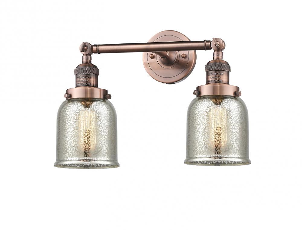 Bell - 2 Light - 15 inch - Antique Copper - Bath Vanity Light