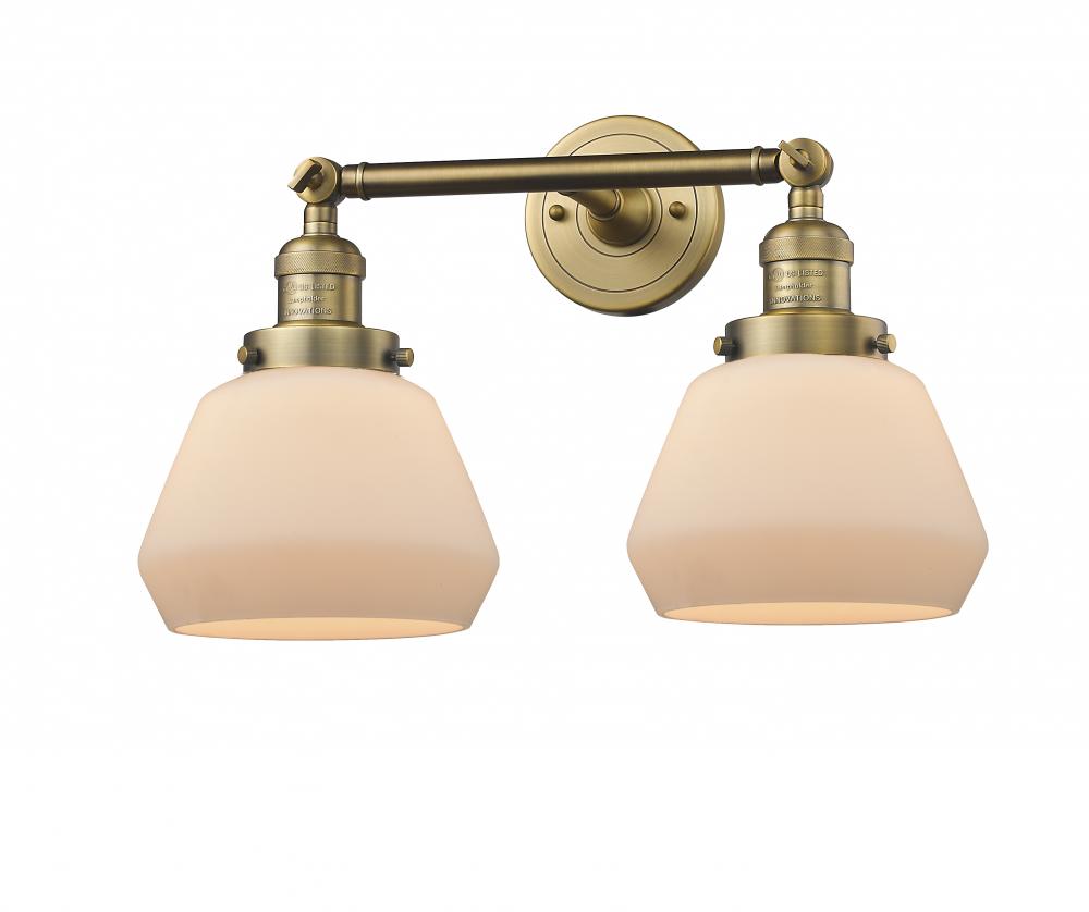 Fulton - 2 Light - 17 inch - Brushed Brass - Bath Vanity Light