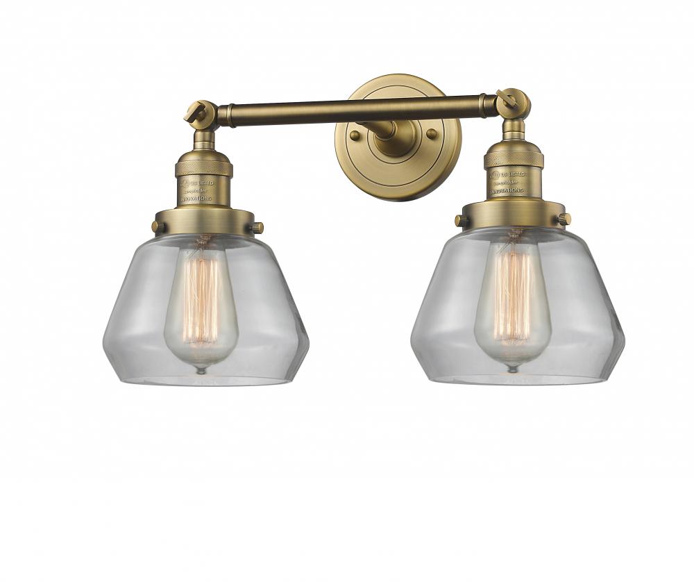 Fulton - 2 Light - 17 inch - Brushed Brass - Bath Vanity Light