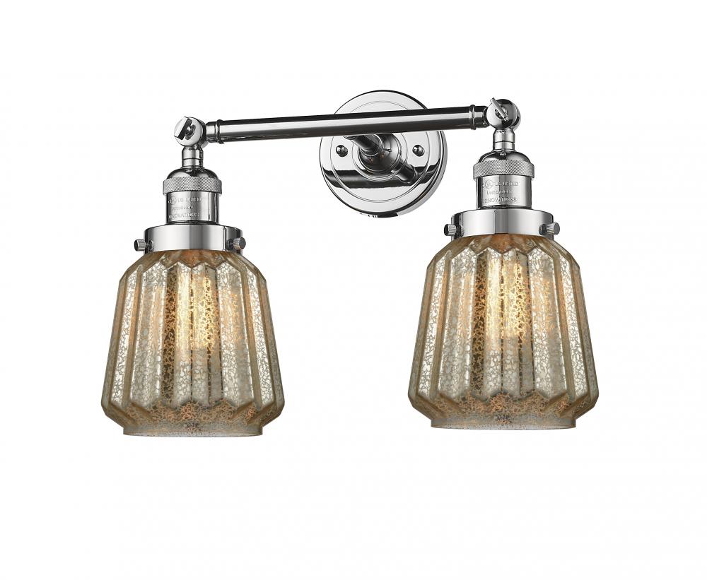 Chatham - 2 Light - 16 inch - Polished Chrome - Bath Vanity Light