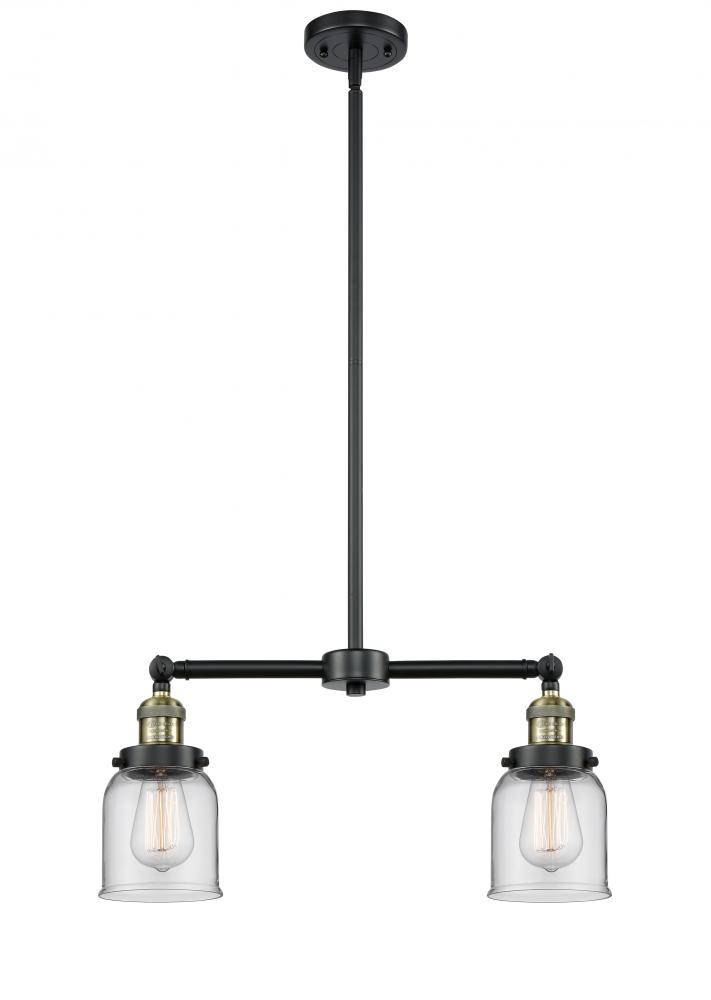 Bell - 2 Light - 21 inch - Black Antique Brass - Stem Hung - Island Light