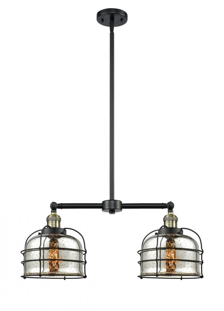 Bell Cage - 2 Light - 24 inch - Black Antique Brass - Stem Hung - Island Light
