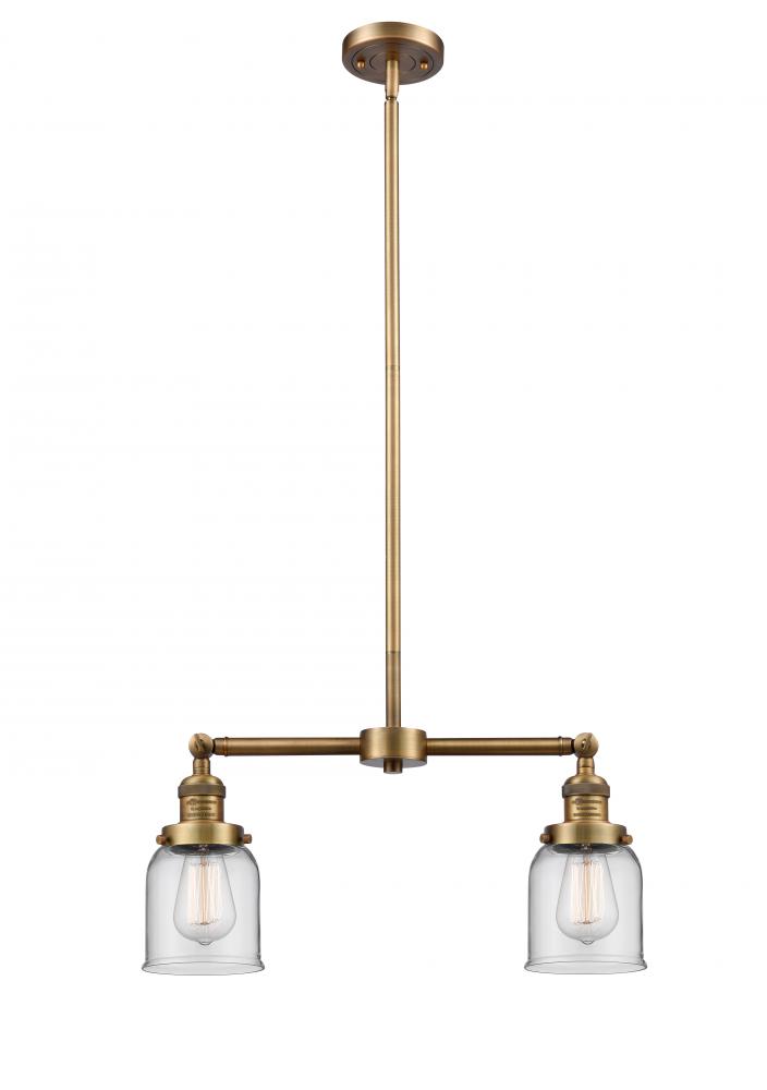 Bell - 2 Light - 21 inch - Brushed Brass - Stem Hung - Island Light