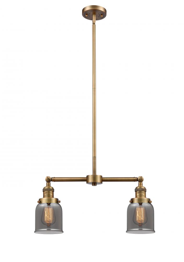 Bell - 2 Light - 21 inch - Brushed Brass - Stem Hung - Island Light