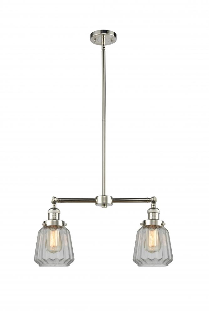 Chatham - 2 Light - 21 inch - Polished Nickel - Stem Hung - Island Light