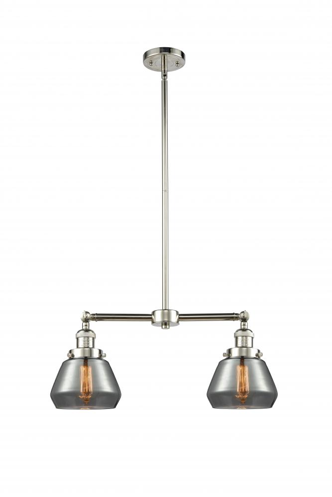 Fulton - 2 Light - 21 inch - Polished Nickel - Stem Hung - Island Light