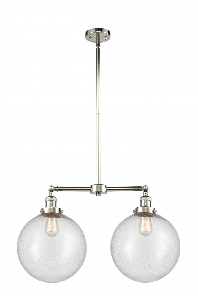 Beacon - 2 Light - 27 inch - Polished Nickel - Stem Hung - Island Light