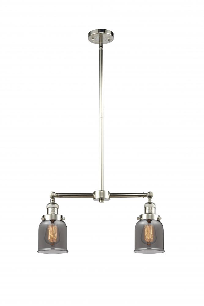 Bell - 2 Light - 21 inch - Polished Nickel - Stem Hung - Island Light