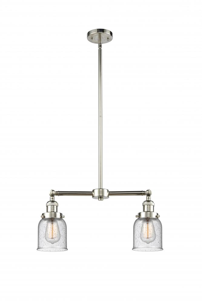 Bell - 2 Light - 21 inch - Polished Nickel - Stem Hung - Island Light