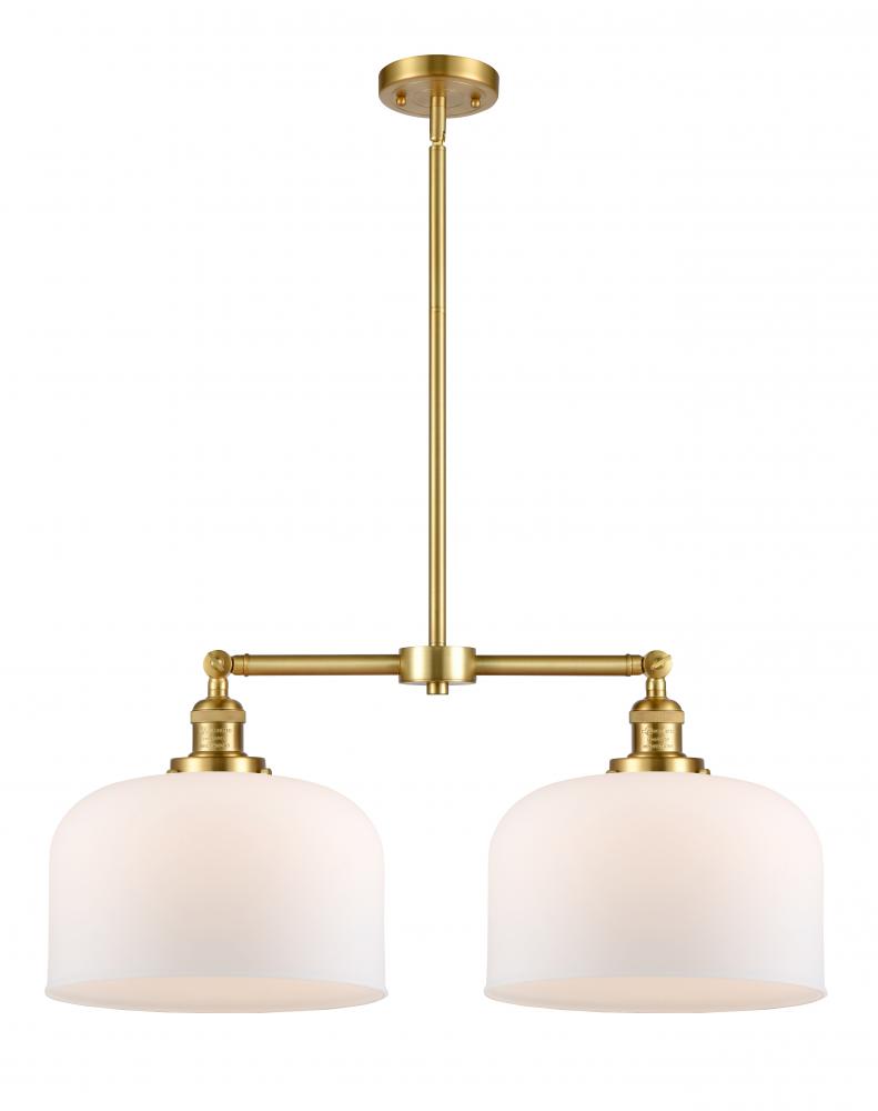 Bell - 2 Light - 21 inch - Satin Gold - Stem Hung - Island Light