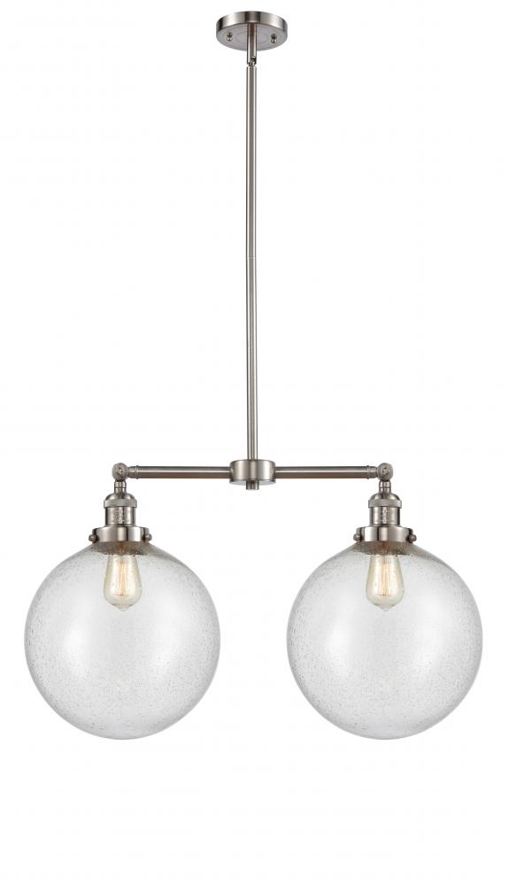 Beacon - 2 Light - 27 inch - Brushed Satin Nickel - Stem Hung - Island Light