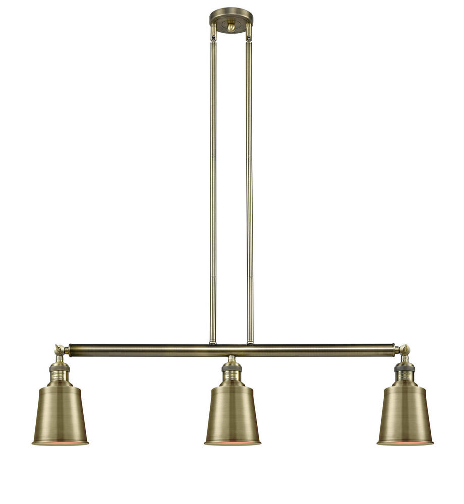 Addison - 3 Light - 38 inch - Antique Brass - Stem Hung - Island Light