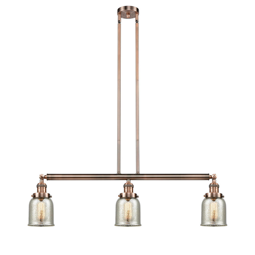 Bell - 3 Light - 38 inch - Antique Copper - Stem Hung - Island Light