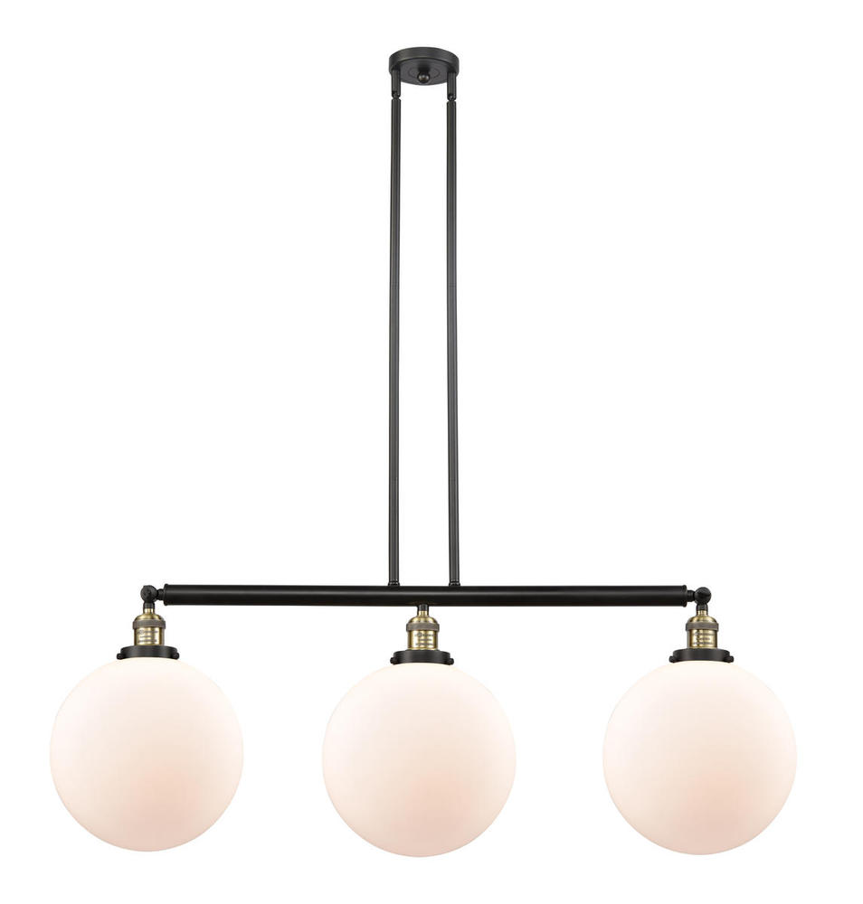 Beacon - 3 Light - 44 inch - Black Antique Brass - Stem Hung - Island Light