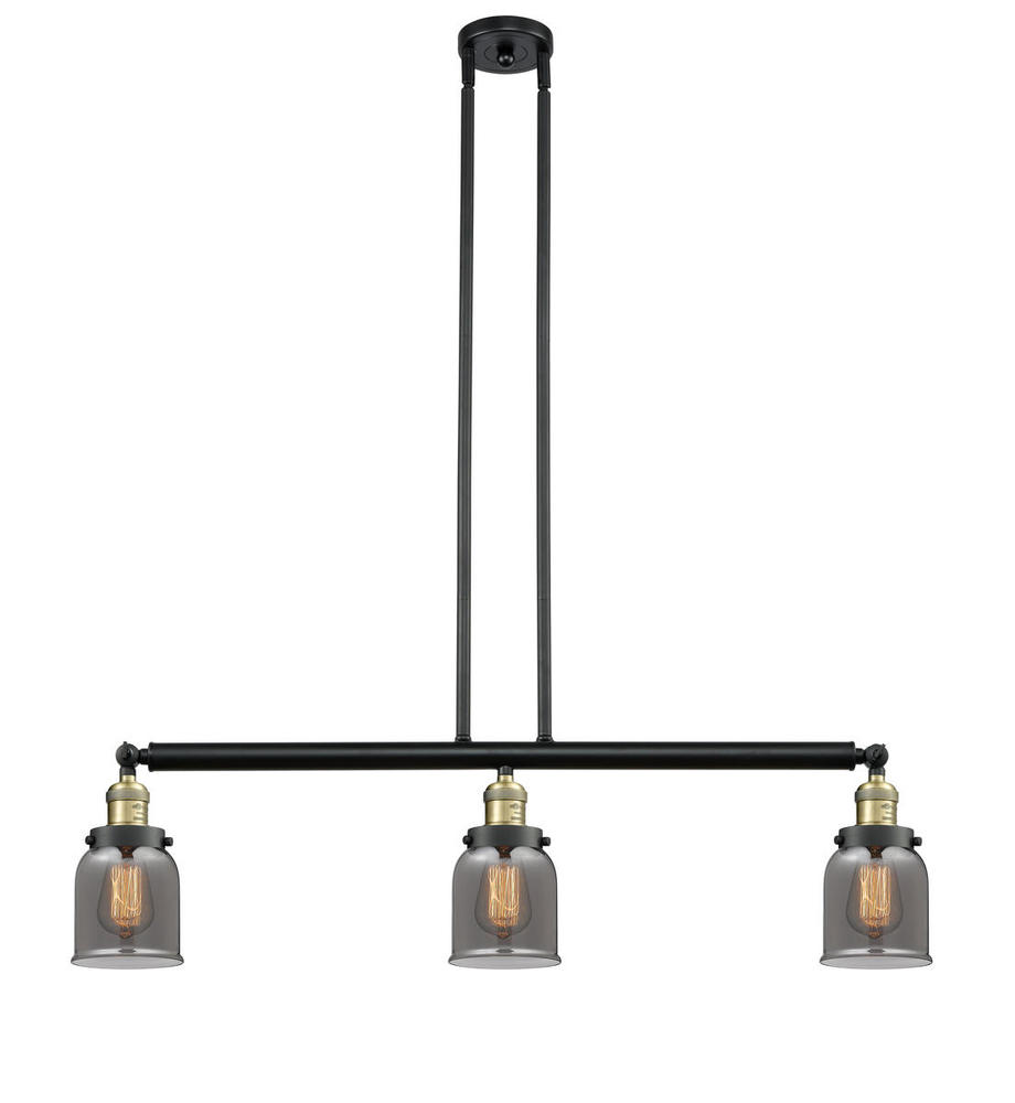 Bell - 3 Light - 38 inch - Black Antique Brass - Stem Hung - Island Light