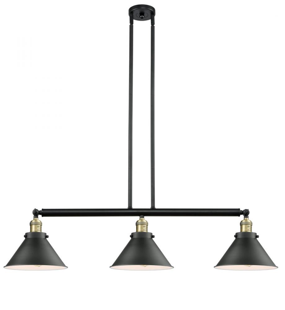 Briarcliff - 3 Light - 43 inch - Black Antique Brass - Stem Hung - Island Light