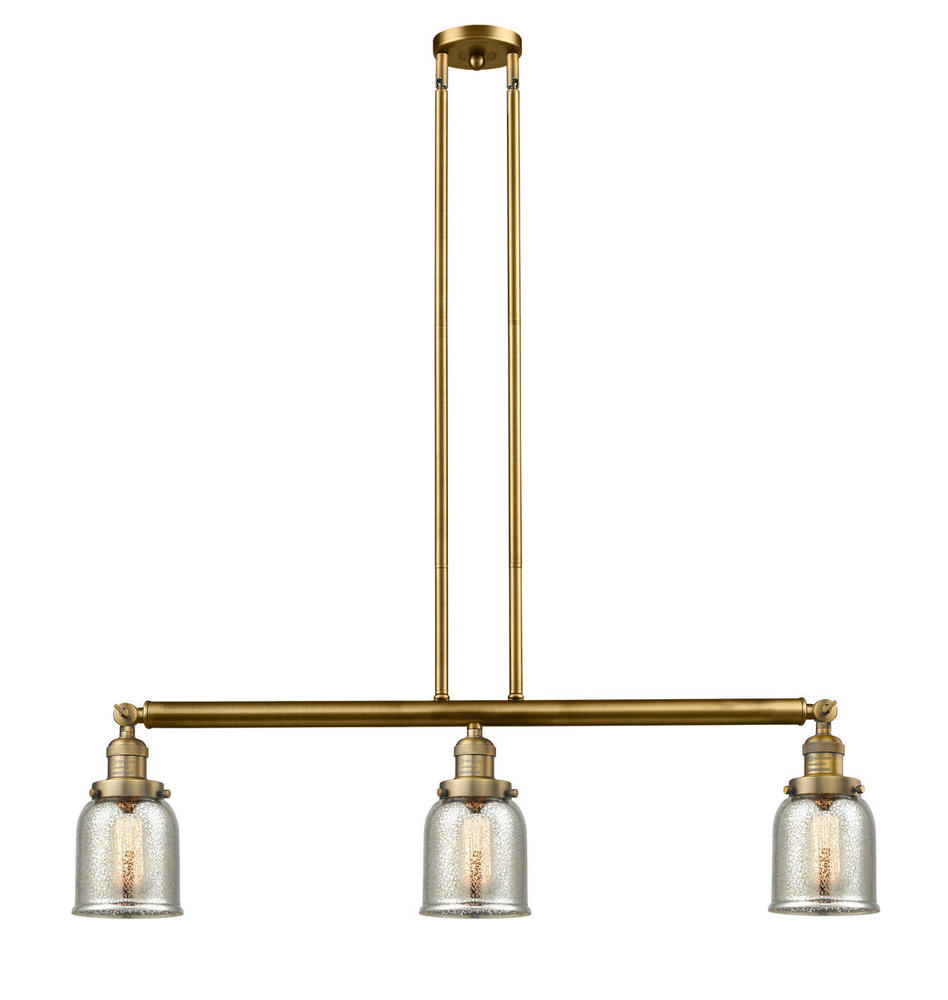 Bell - 3 Light - 38 inch - Brushed Brass - Stem Hung - Island Light