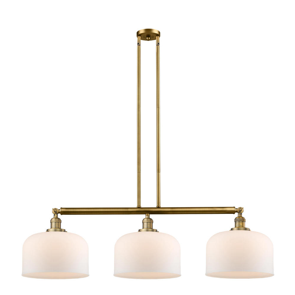 Bell - 3 Light - 42 inch - Brushed Brass - Stem Hung - Island Light