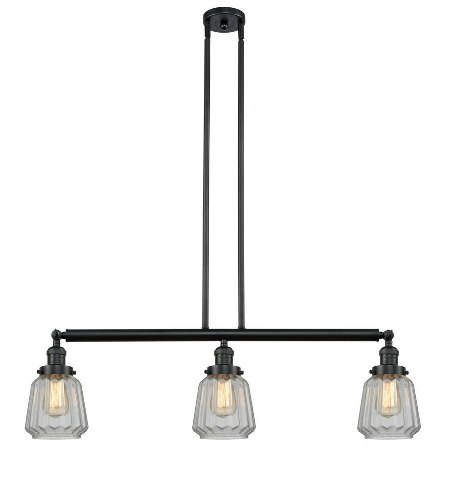 Chatham - 3 Light - 39 inch - Matte Black - Stem Hung - Island Light