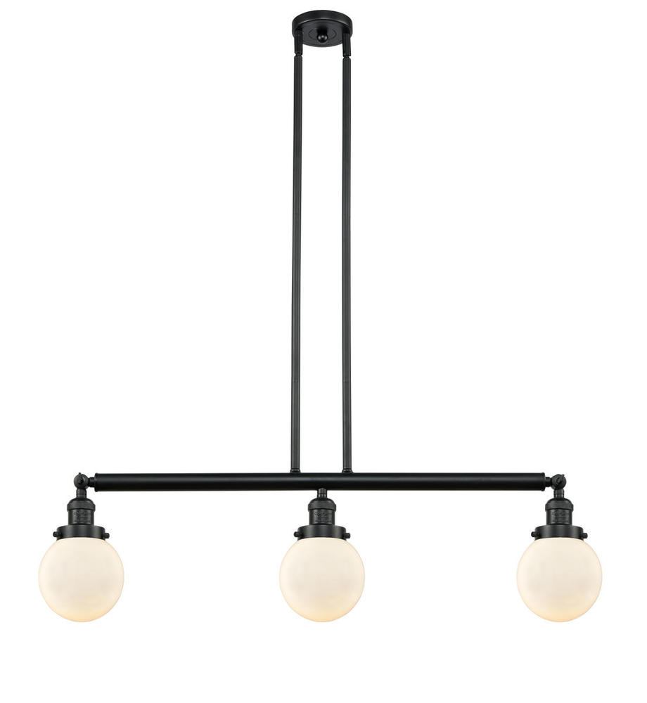 Beacon - 3 Light - 39 inch - Matte Black - Stem Hung - Island Light