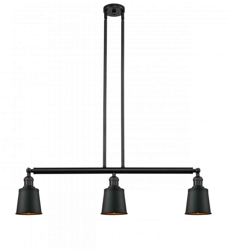 Addison - 3 Light - 38 inch - Matte Black - Stem Hung - Island Light