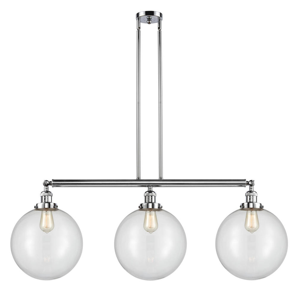 Beacon - 3 Light - 44 inch - Polished Chrome - Stem Hung - Island Light