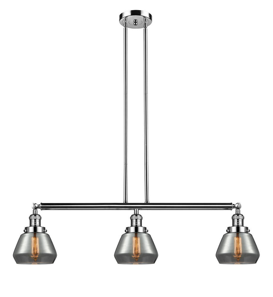 Fulton - 3 Light - 39 inch - Polished Nickel - Stem Hung - Island Light