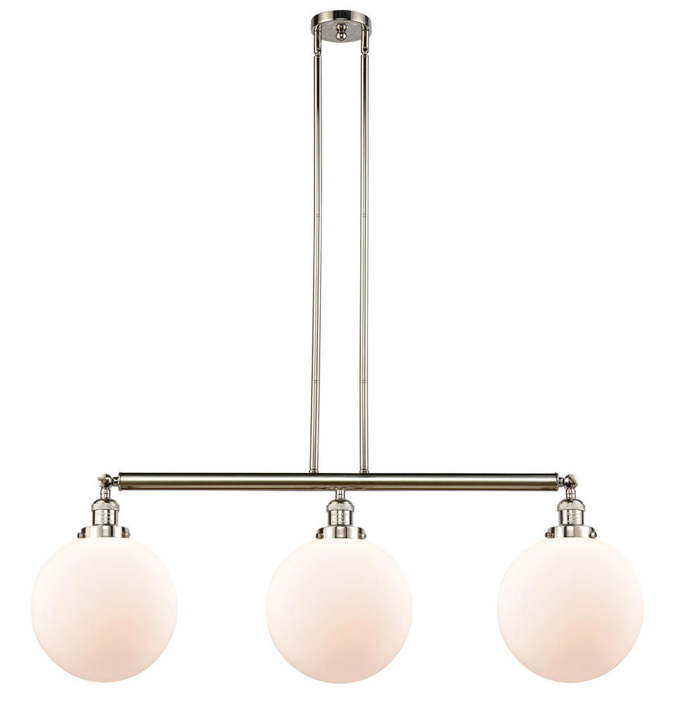 Beacon - 3 Light - 42 inch - Polished Nickel - Stem Hung - Island Light