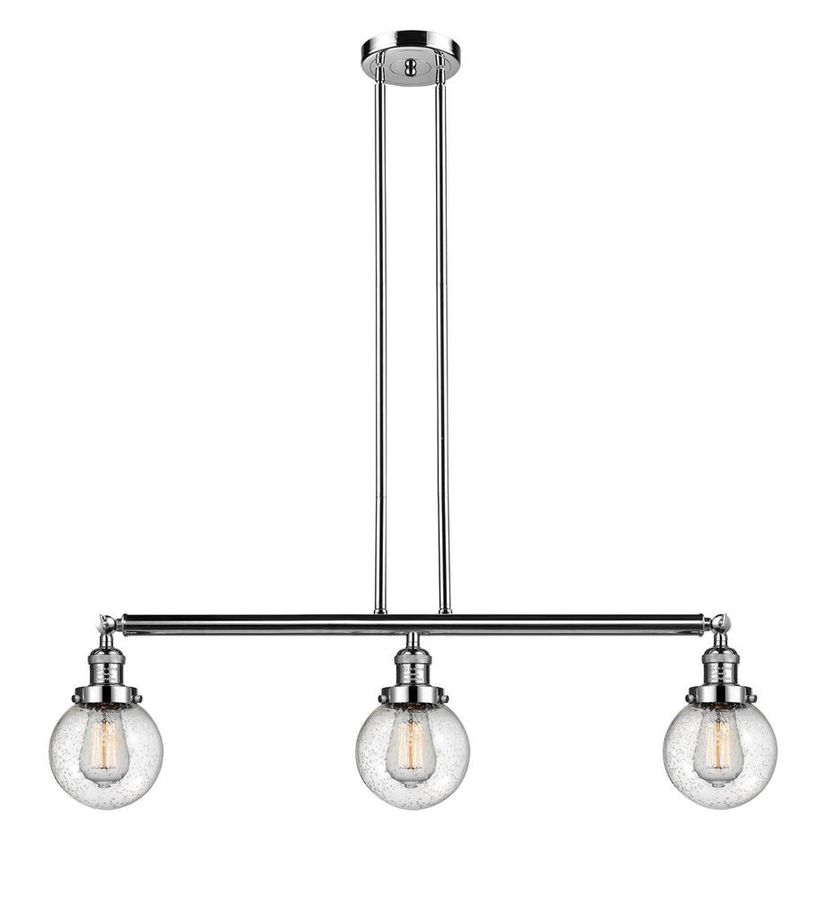 Beacon - 3 Light - 39 inch - Polished Nickel - Stem Hung - Island Light