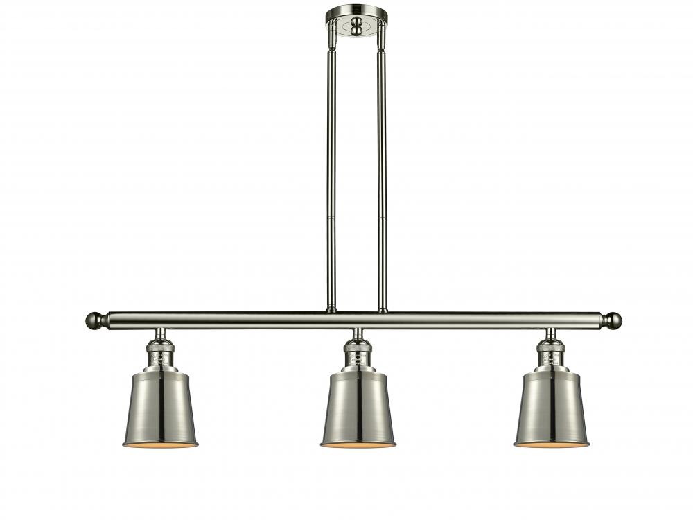 Addison - 3 Light - 38 inch - Polished Nickel - Stem Hung - Island Light