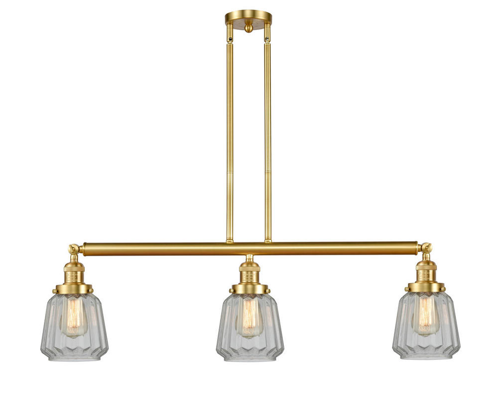 Chatham - 3 Light - 39 inch - Satin Gold - Stem Hung - Island Light