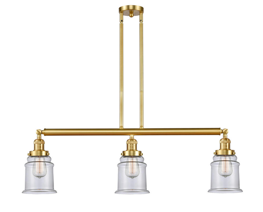 Canton - 3 Light - 39 inch - Satin Gold - Stem Hung - Island Light