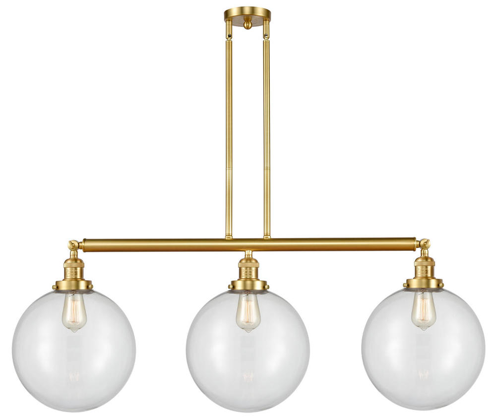 Beacon - 3 Light - 44 inch - Satin Gold - Stem Hung - Island Light