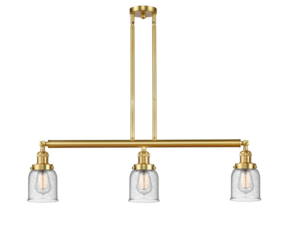 Bell - 3 Light - 38 inch - Satin Gold - Stem Hung - Island Light