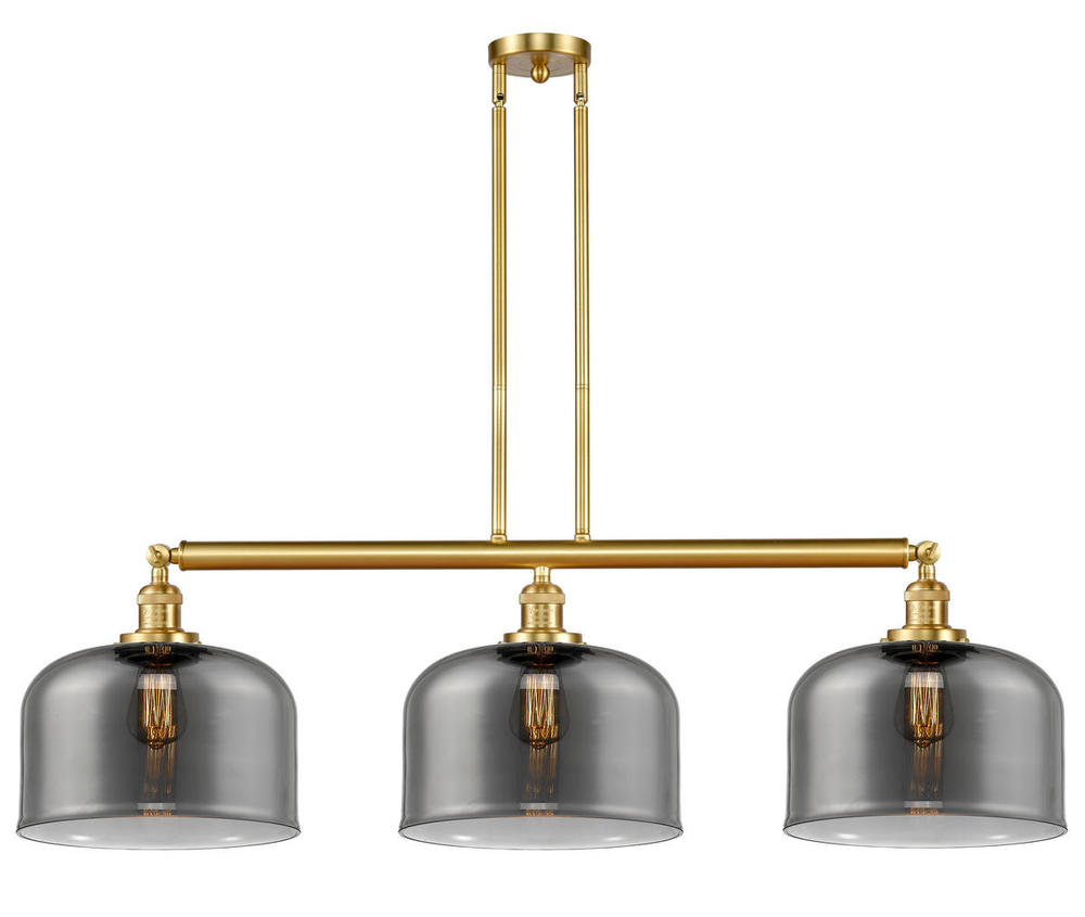 Bell - 3 Light - 42 inch - Satin Gold - Stem Hung - Island Light