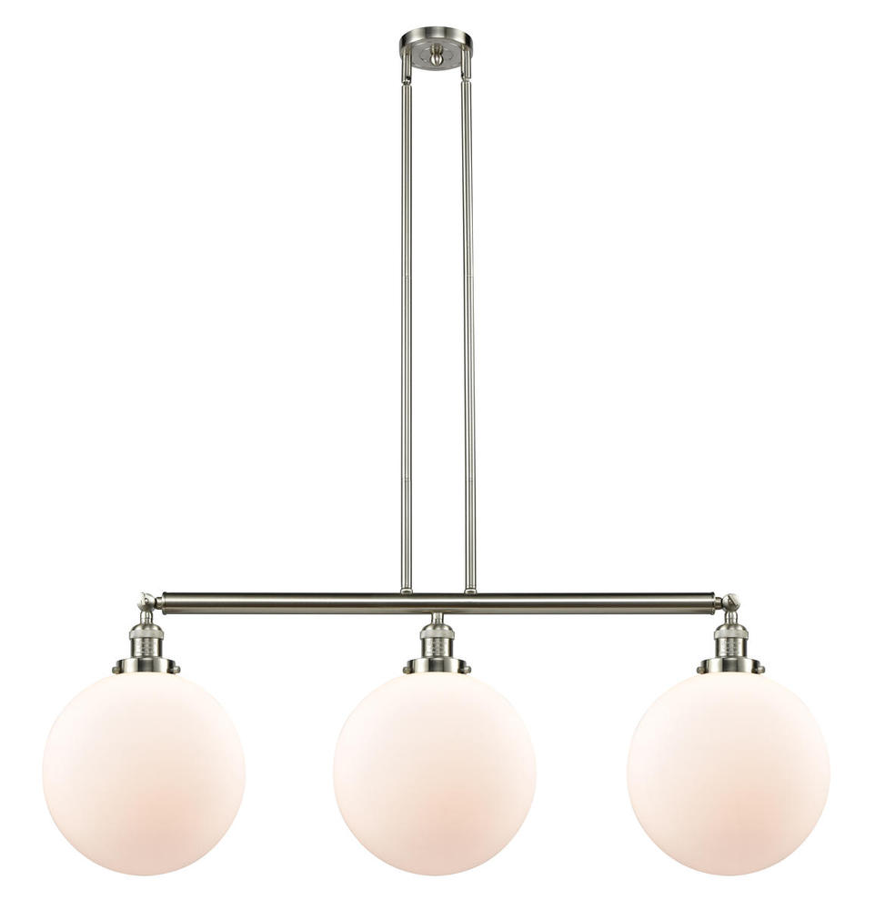 Beacon - 3 Light - 44 inch - Brushed Satin Nickel - Stem Hung - Island Light