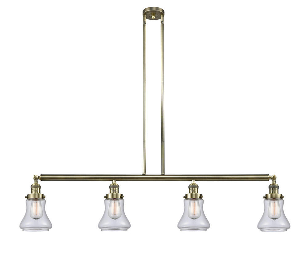 Bellmont - 4 Light - 51 inch - Antique Brass - Stem Hung - Island Light